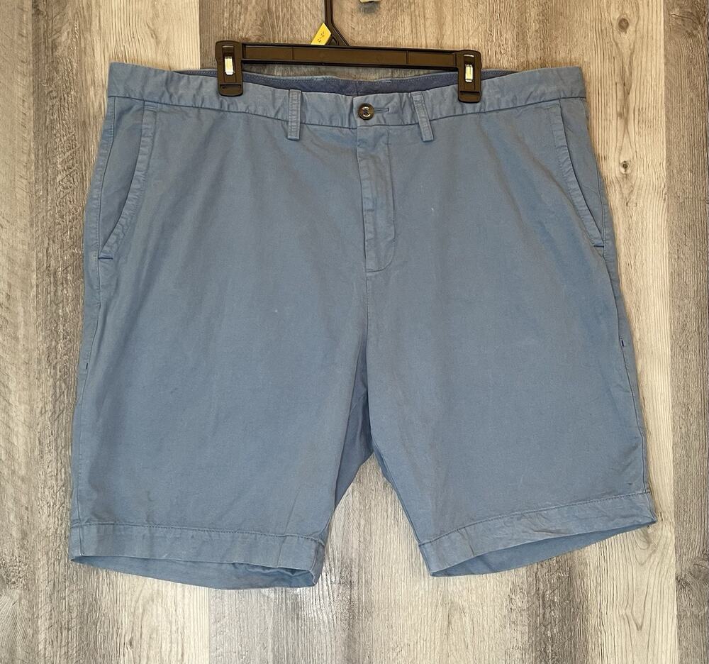 Tommy Bahama Shorts Mens 42 Blue Pima Cotton Modal Flat Front Casual Classic Fit